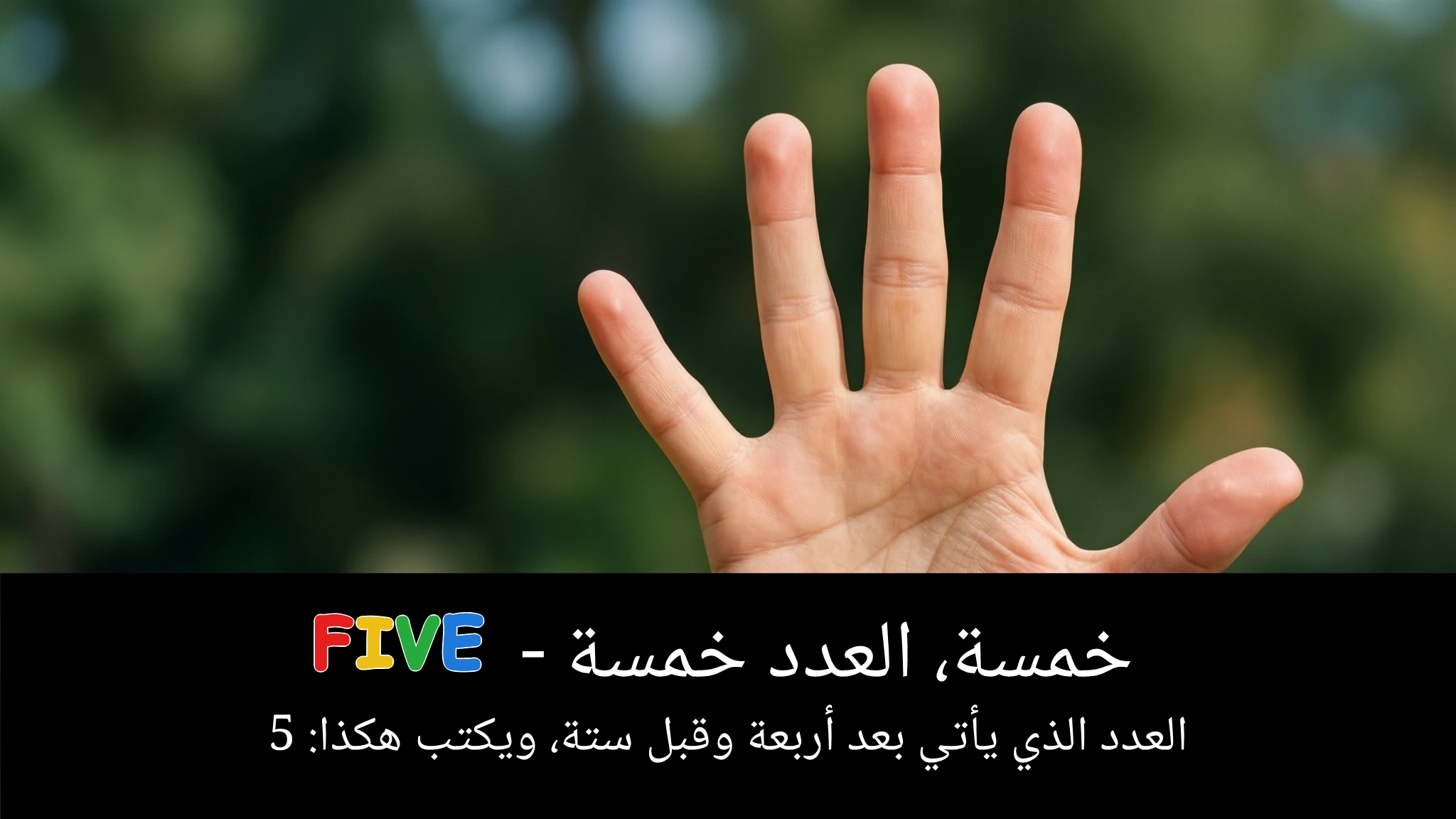 Arabic Illustration for five